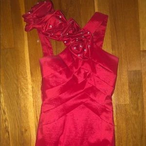 Red Custom Made Jessica McLintock dress